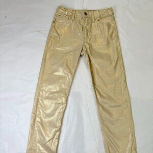 Girls gold denim pants from Gap, size10